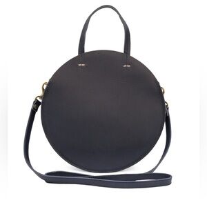 Clare V Petit Alistair Circle Crossbody Purse in black